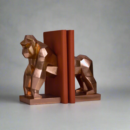 Chimpanzee Golden Bookends