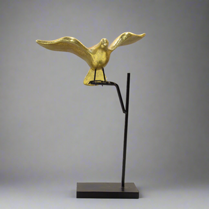 Golden Flying Bird Polyresin Table Artefact