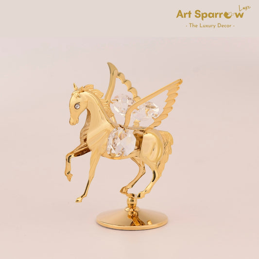 Golden Flyhorse Table Decor Showpiece