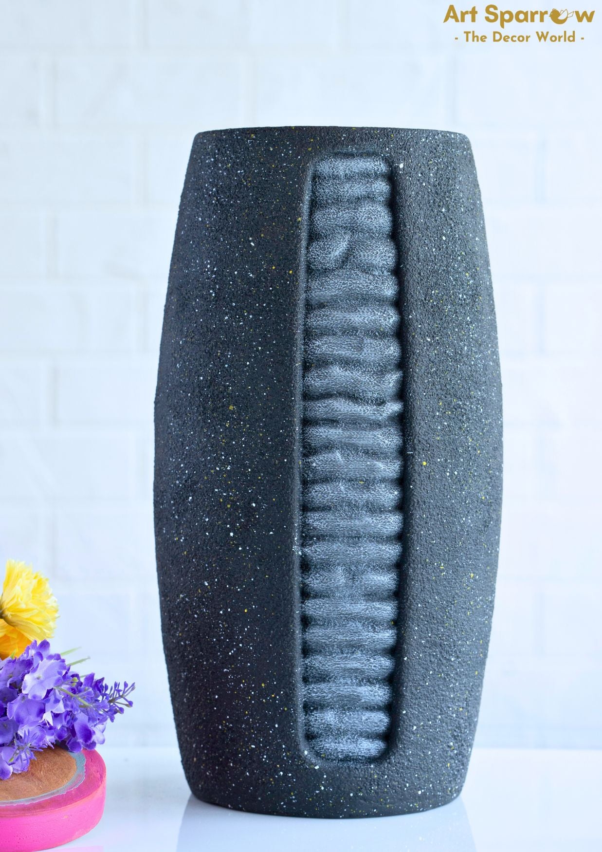 Flower Vase Textured Stone