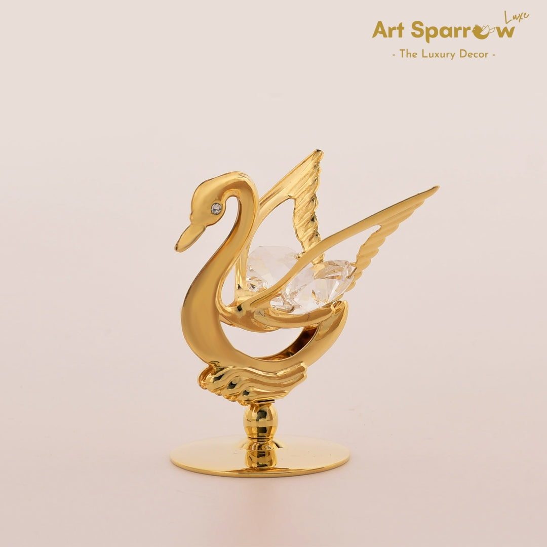 Golden Swan Decor Showpiece