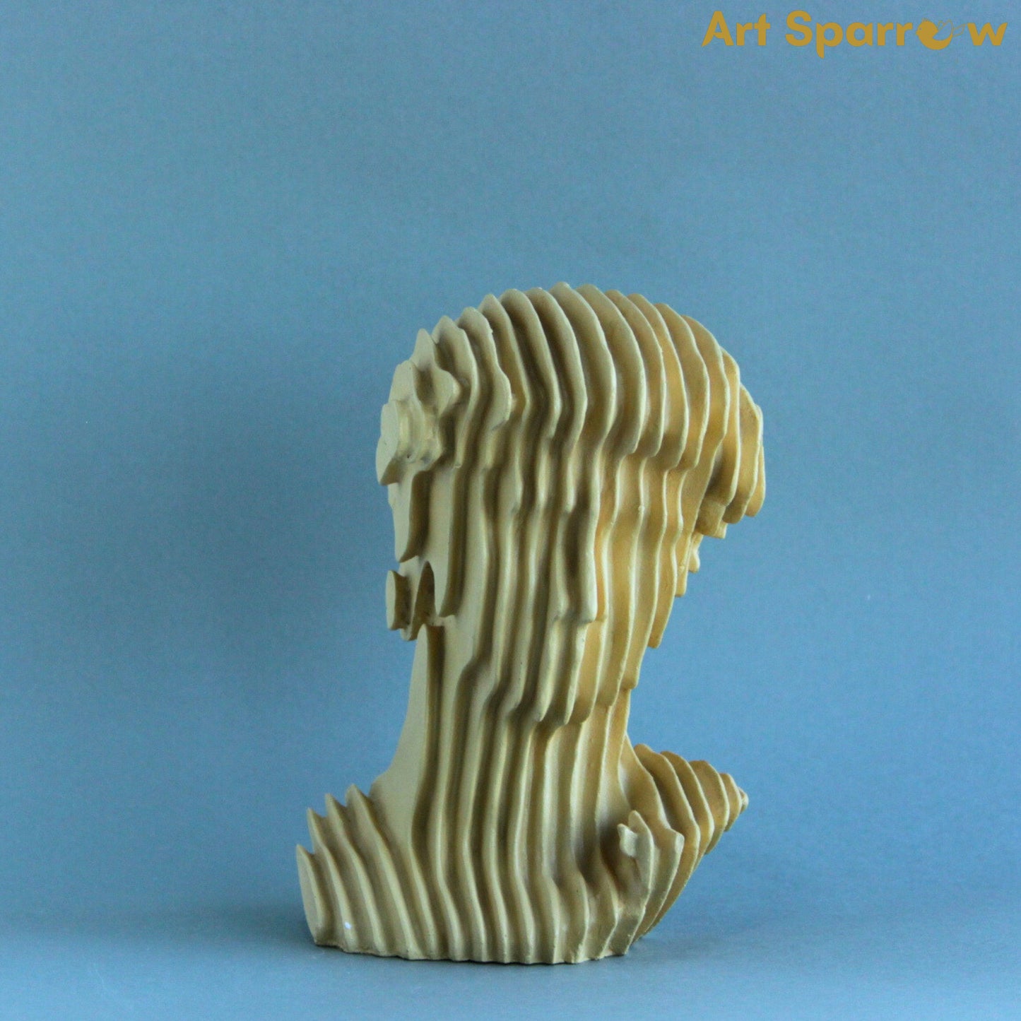 Origami Human Face Sculpture Polyresin