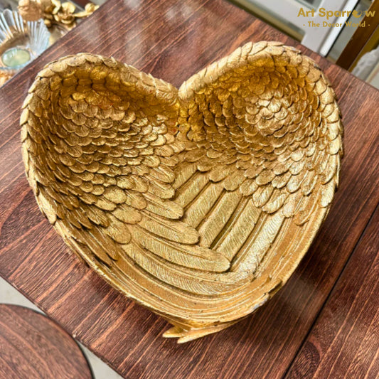 Golden Heart Wing Tray for Table