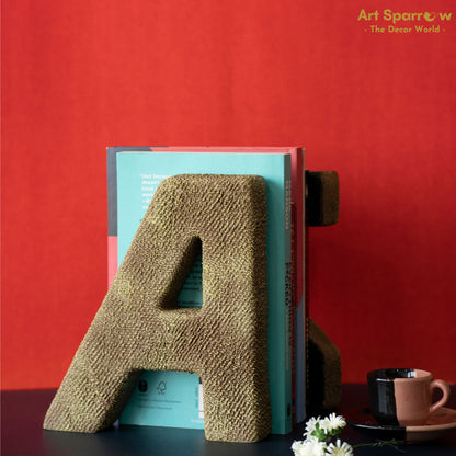 A Z Polyresin Bookends by Art Sparrow