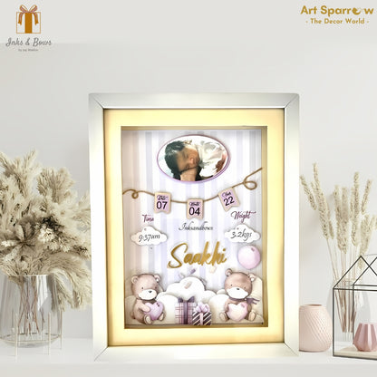 Customizable Baby Birth Detail Frame | Inks & Bows