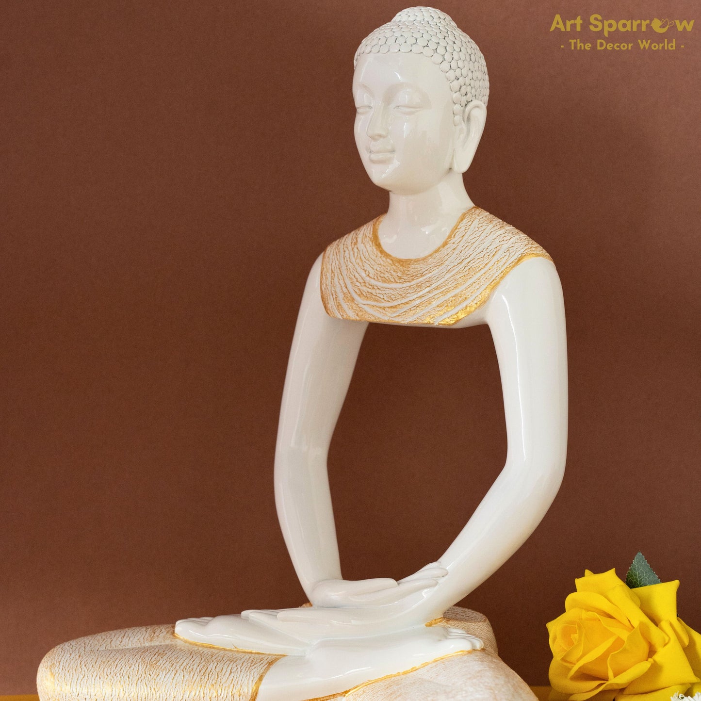 Buddha Statue Ceramic Art for Living Room