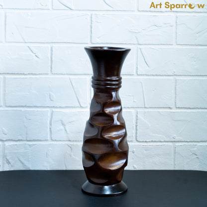 Wooden Vase Handcrafted Centerpiece