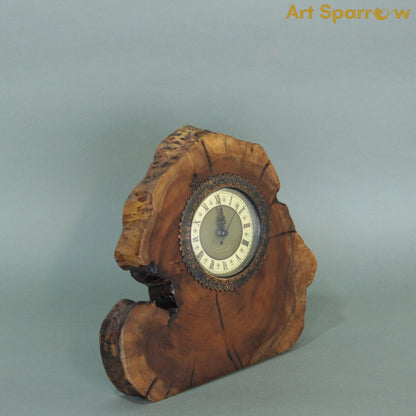 Cedar Wood Table Clock