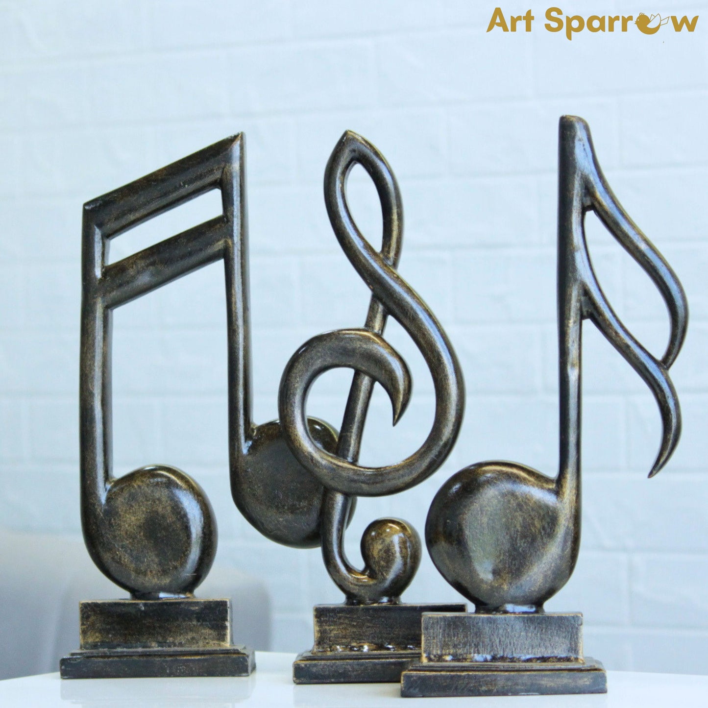 Music Note Decor Sculpture