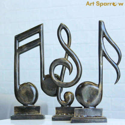 Music Note Decor Sculpture