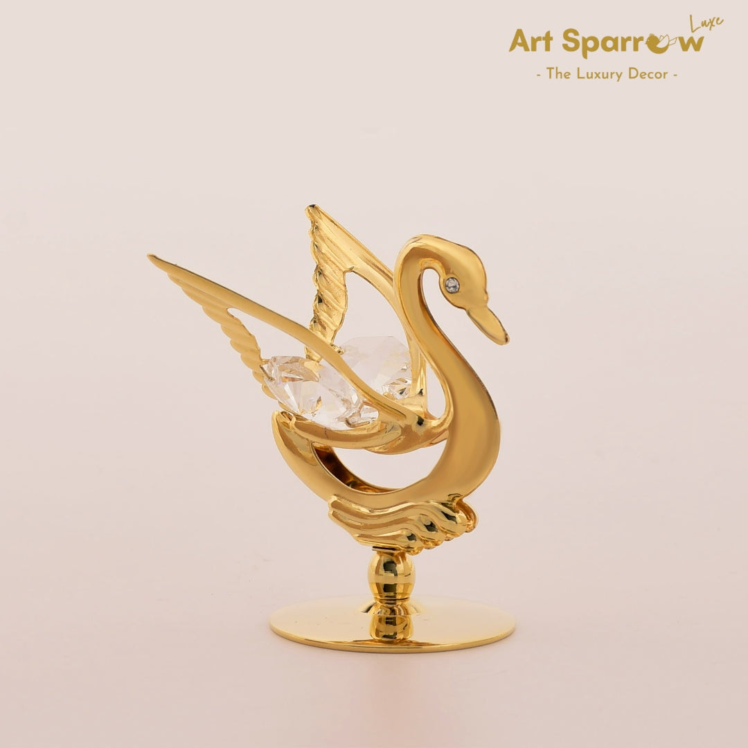 Golden Swan Decor Showpiece