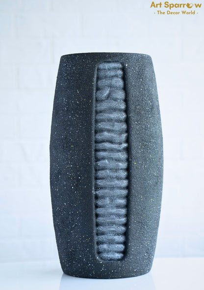 Flower Vase Textured Stone