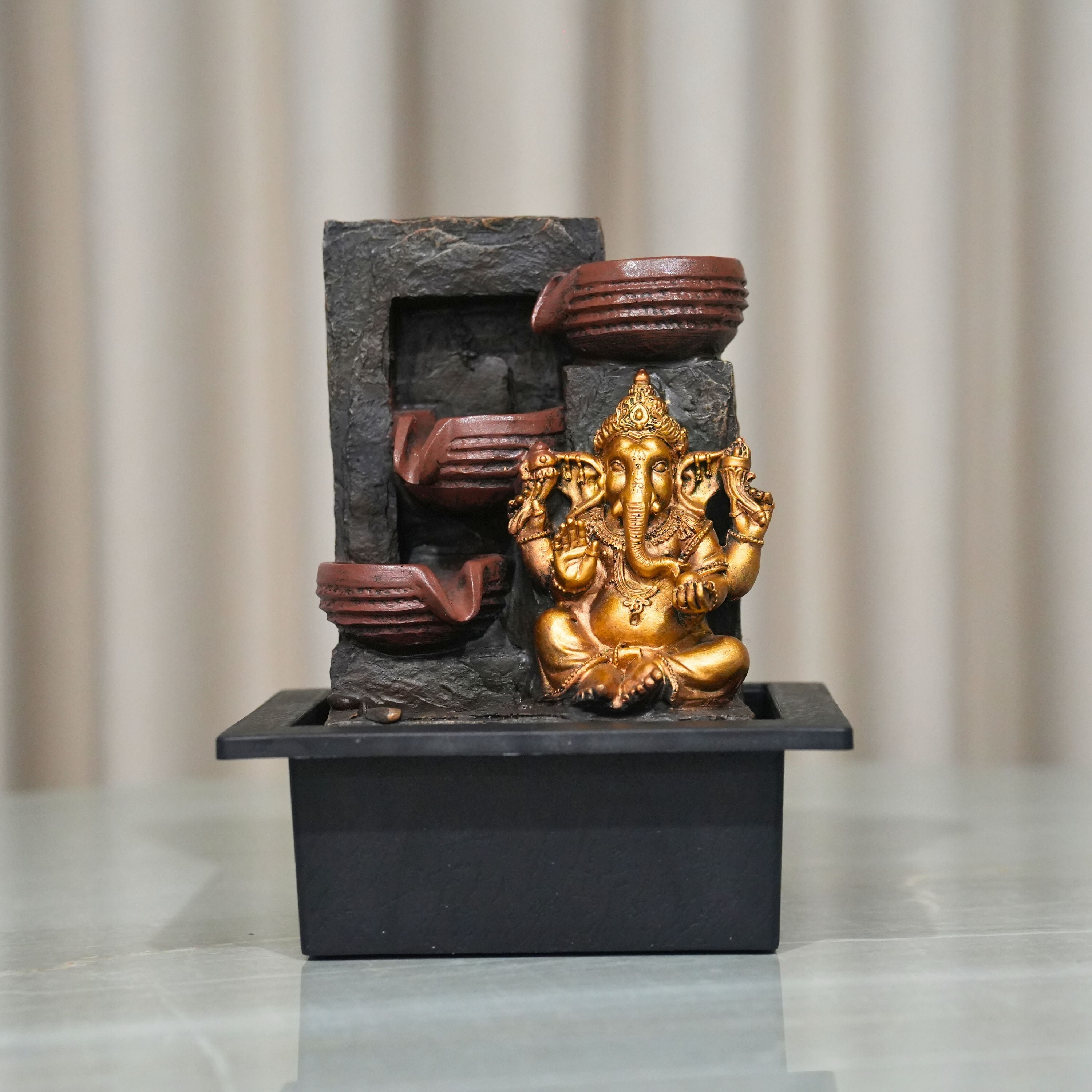 Lord Ganesh Tabletop Fountain with LED Light