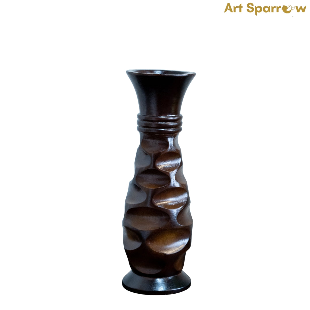 Wooden Vase Handcrafted Centerpiece