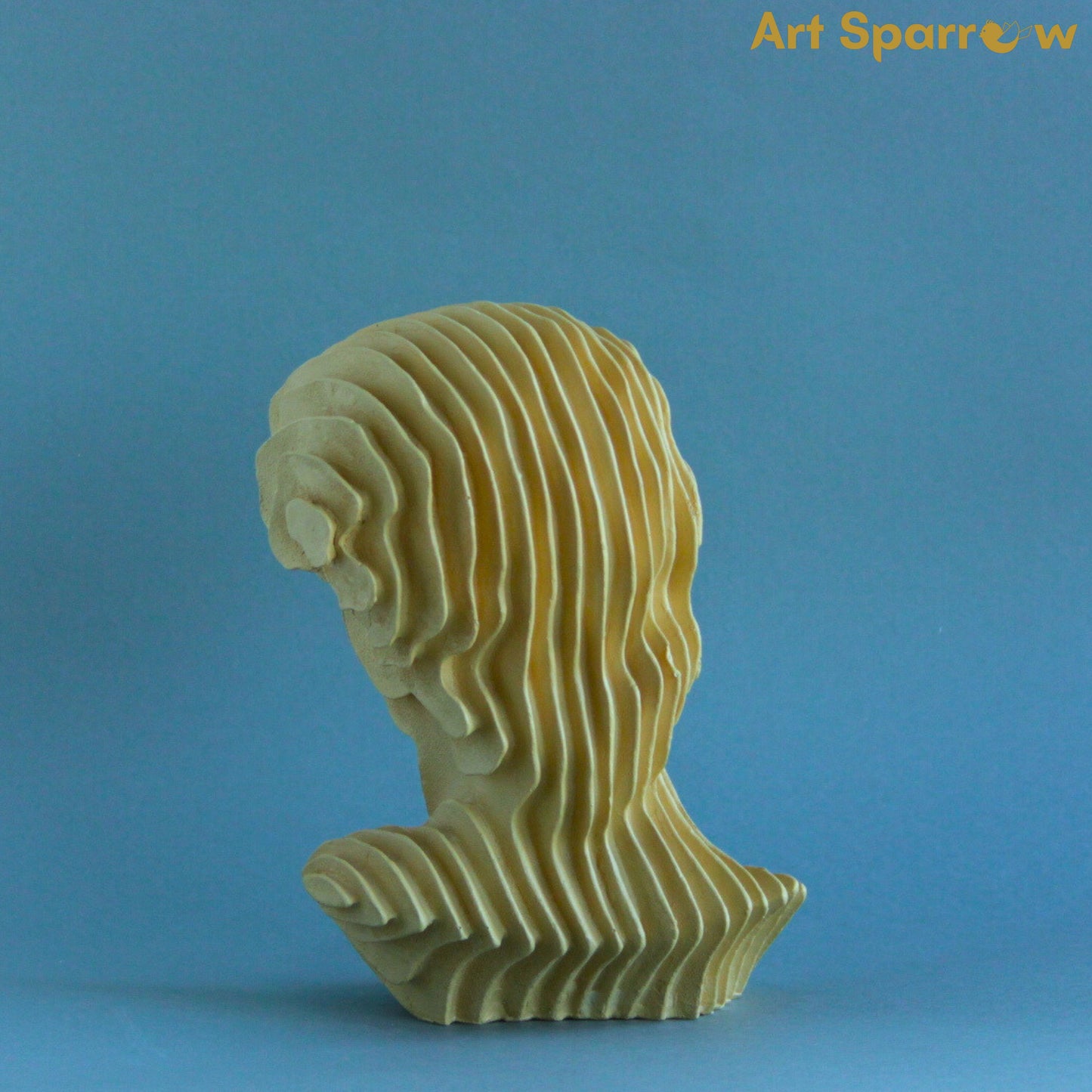 Origami Human Face Sculpture Polyresin