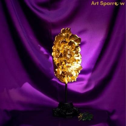 Golden Flower Table Decor by Art Sparrow