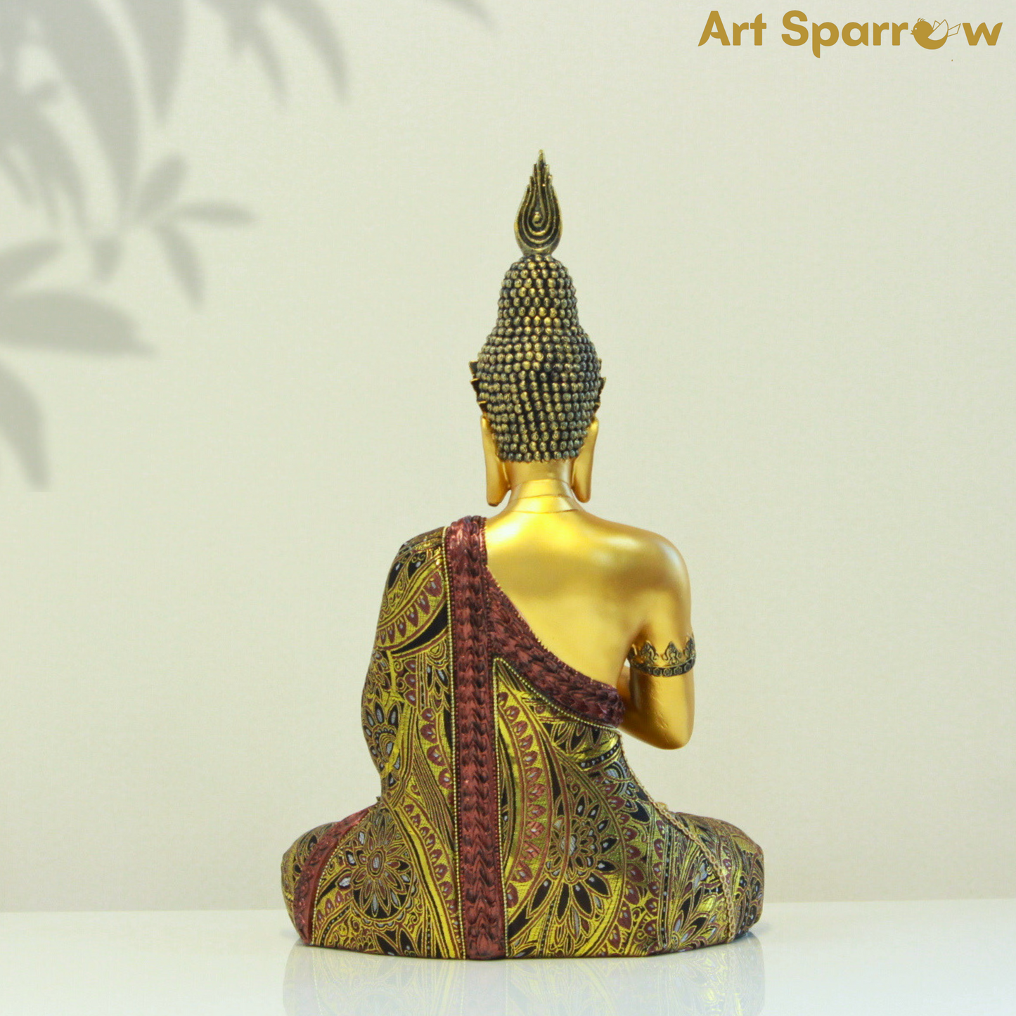 Golden Buddha Figurine Decor Statue