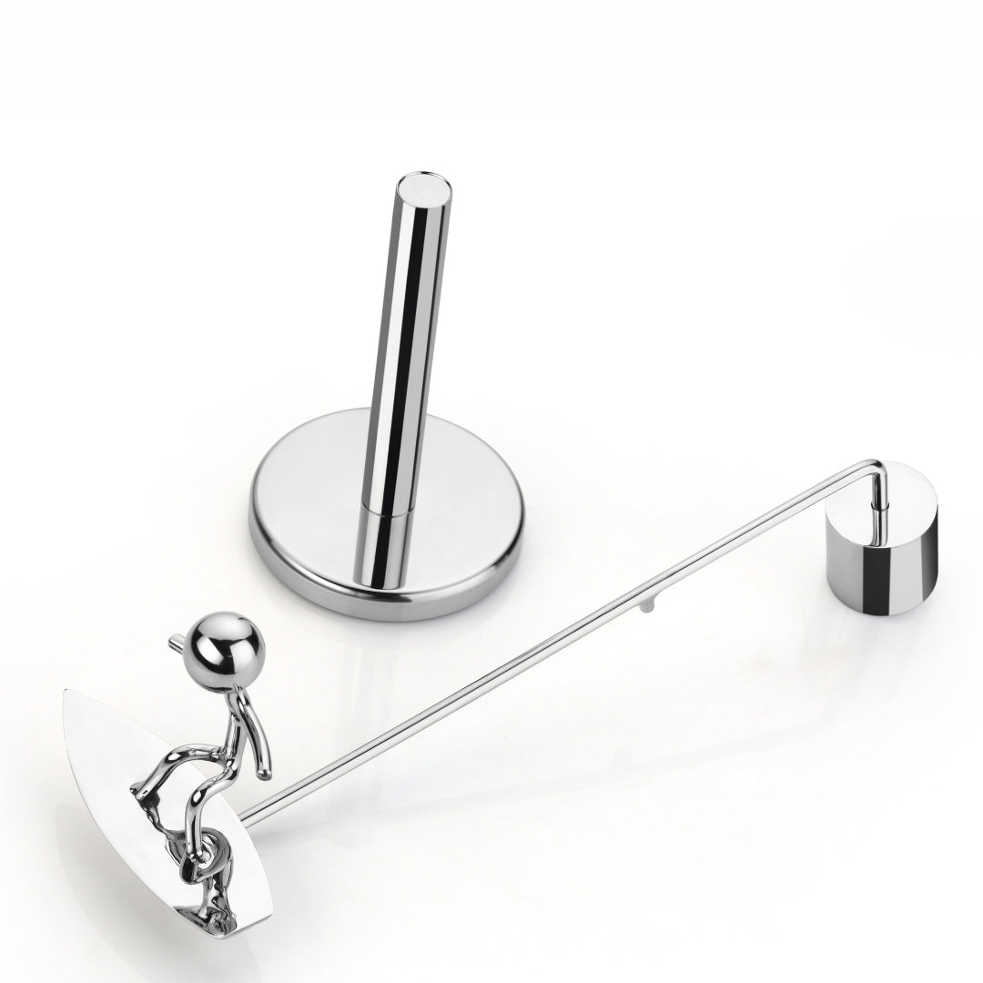 Stainless Steel Balancing Surfer Man Table Top