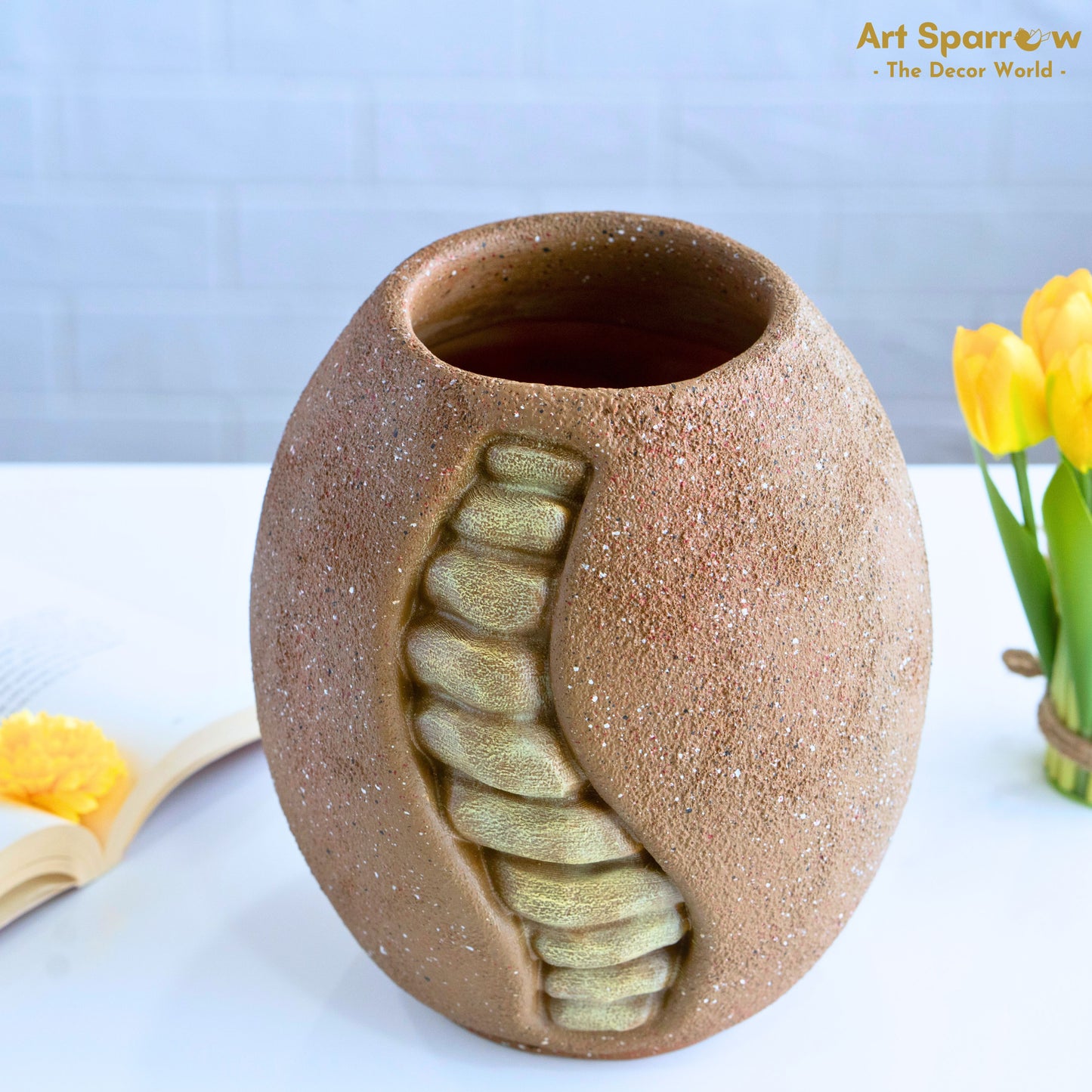 Flower Vase Stone Textured