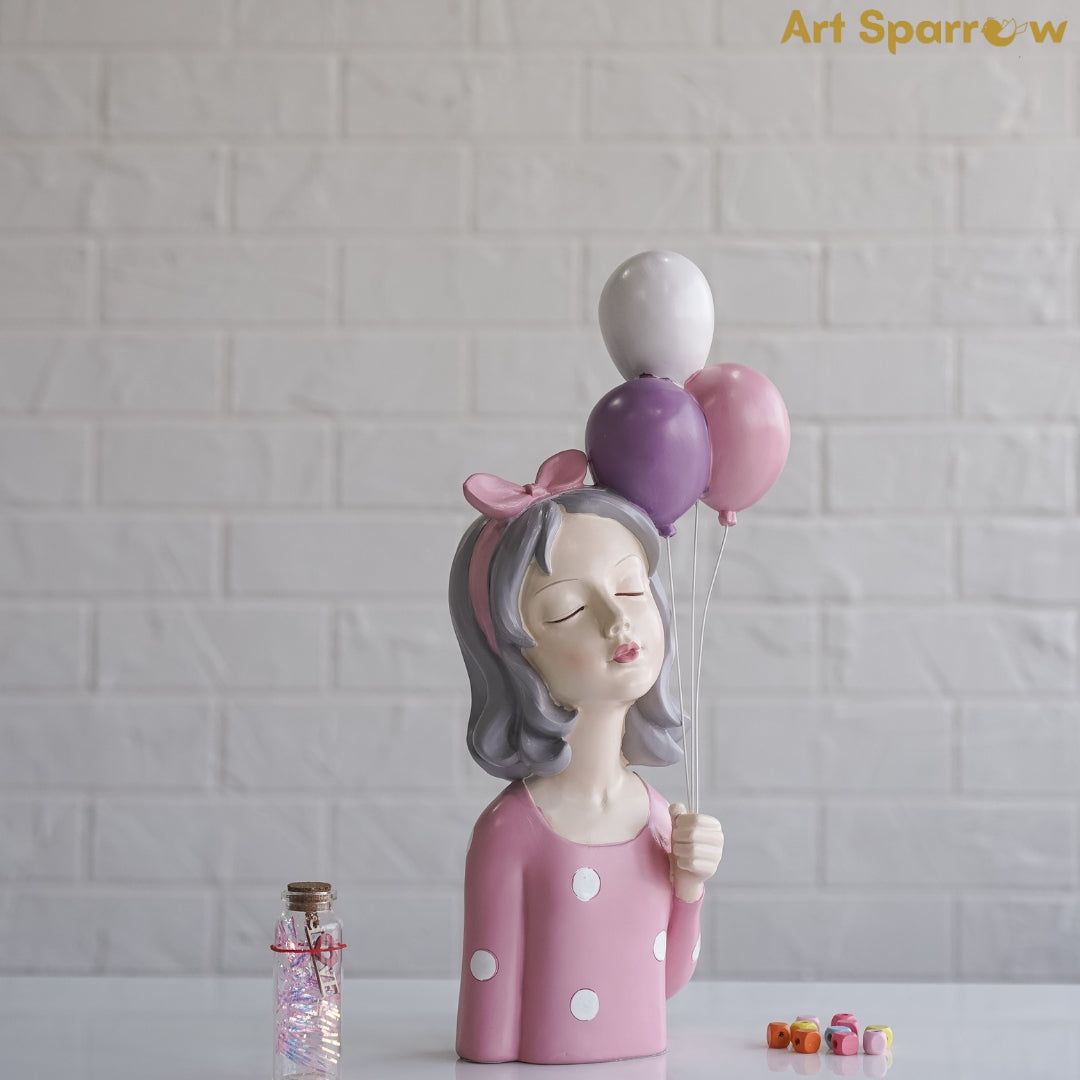 Modern Minimalistic Girl Polyresin Showpiece for Bedroom