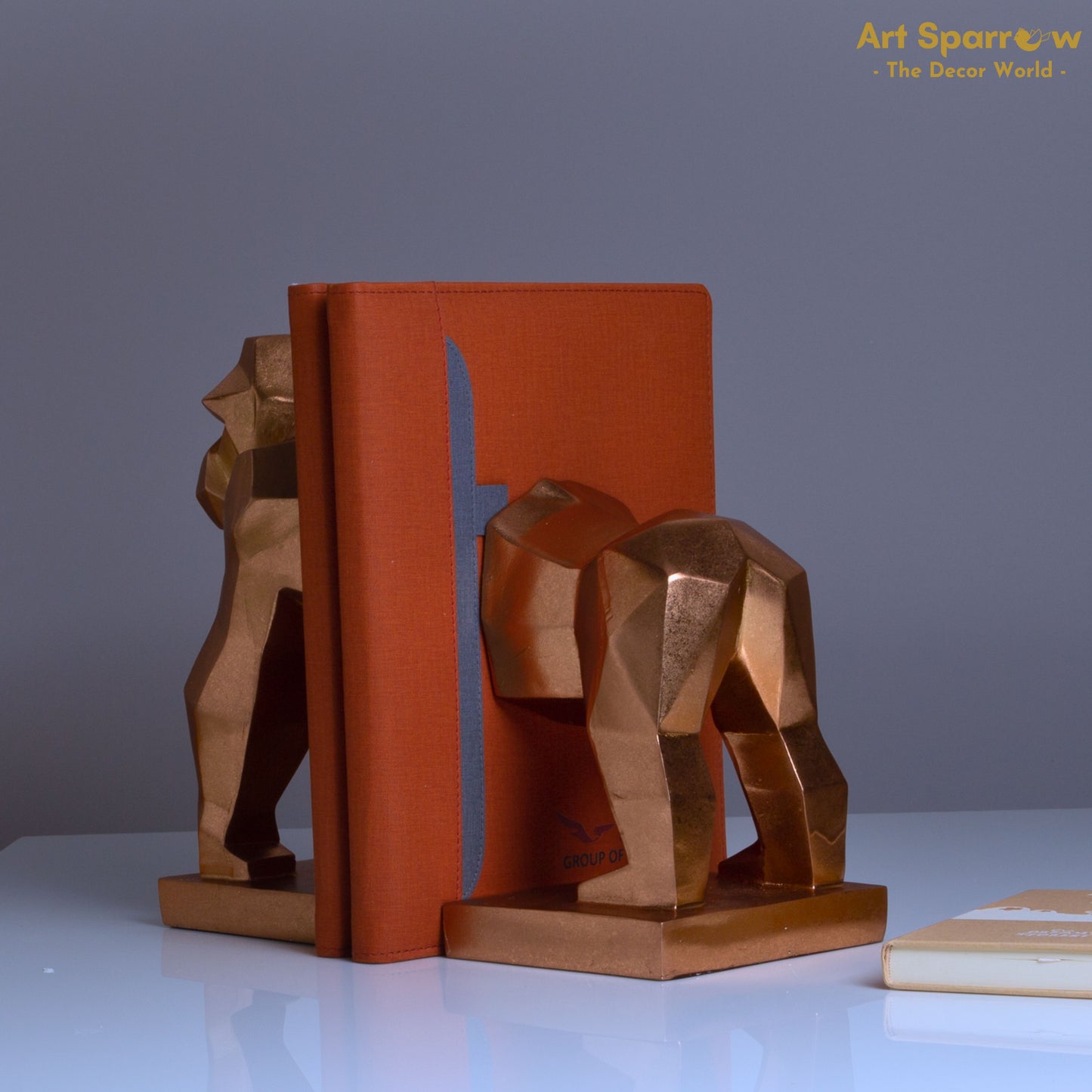 Chimpanzee Golden Bookends