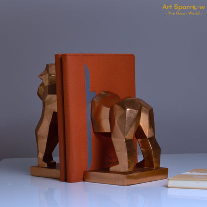 Chimpanzee Golden Bookends