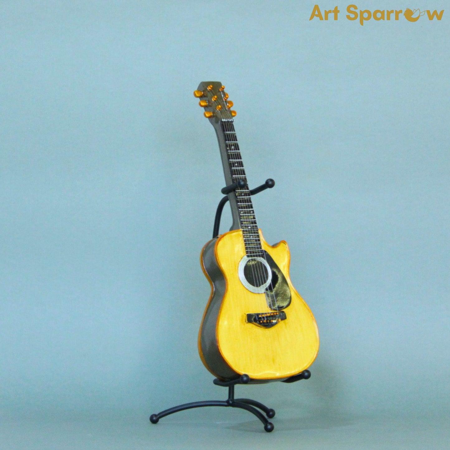 Musical Instrument Yellow Guitar Home Decor