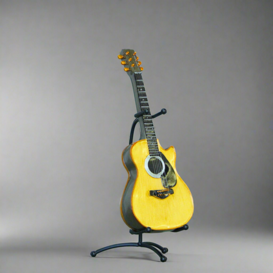 Musical Instrument Yellow Guitar Home Decor