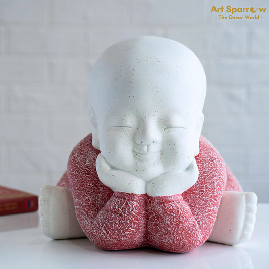 Smiling Baby Table Decor Polyresin Artefact