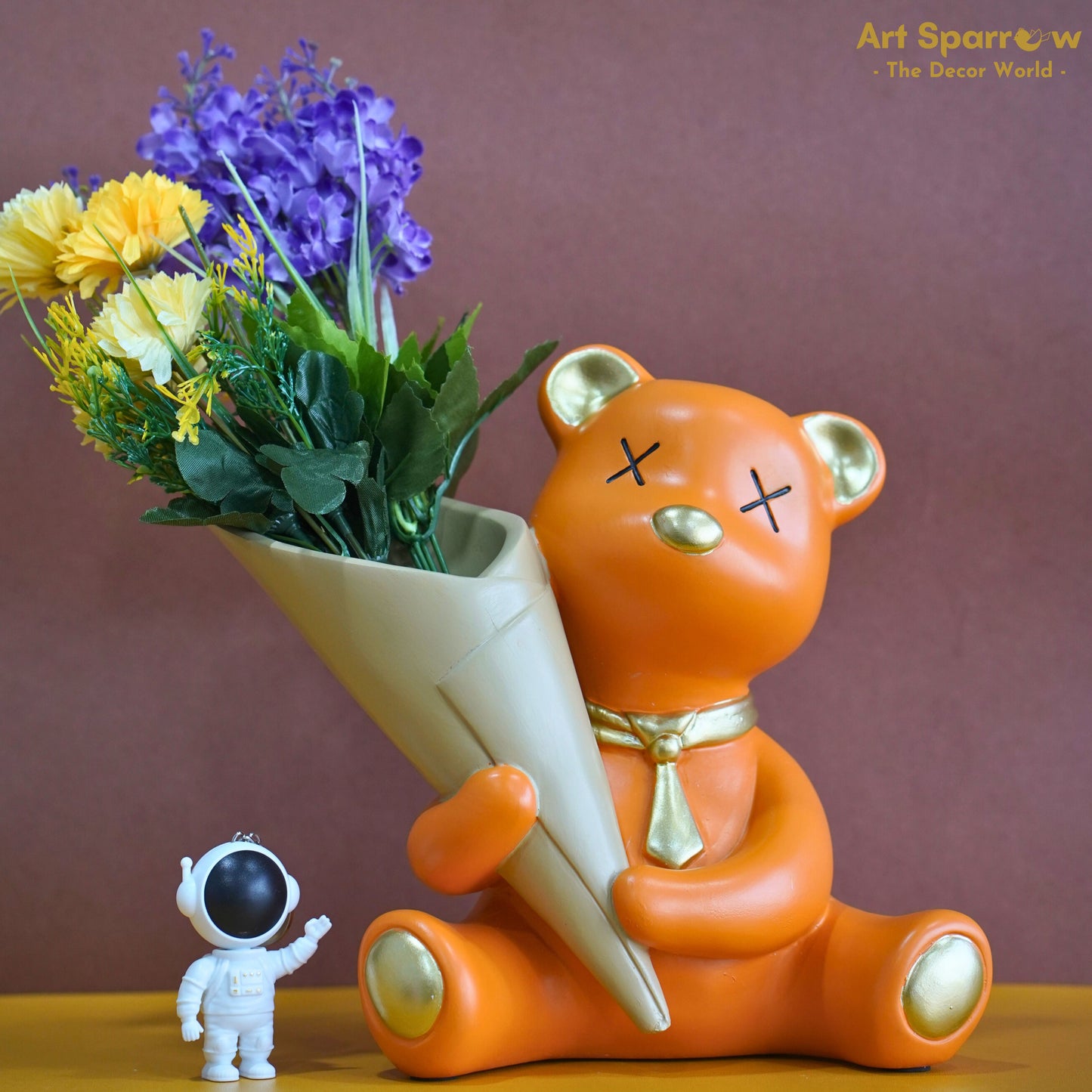 Teddy Flower Vase Polyresin