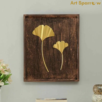 Lavy Ginko Leaf Metal Art Wall Decor