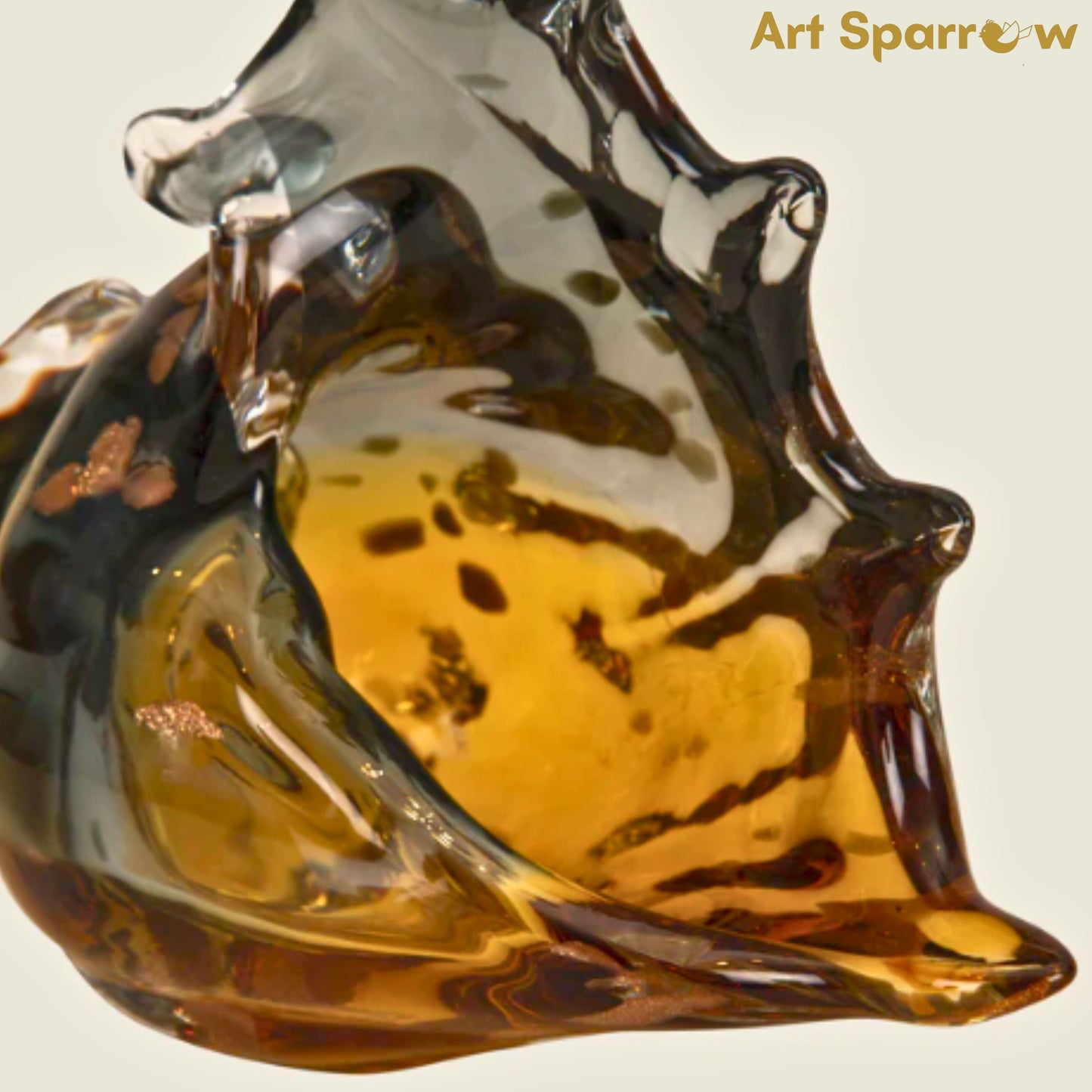 Glass Conch Shaped Shell Vase