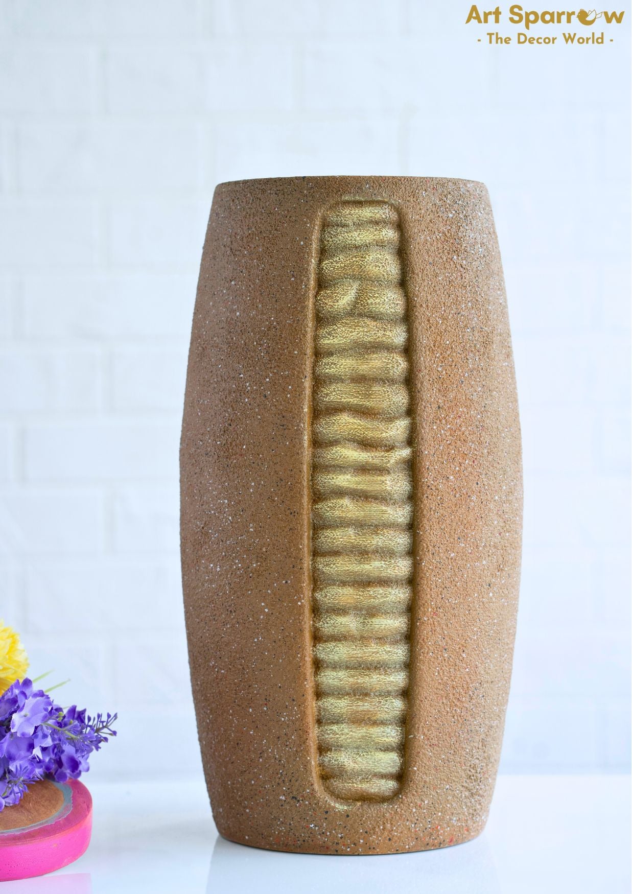 Flower Vase Textured Stone