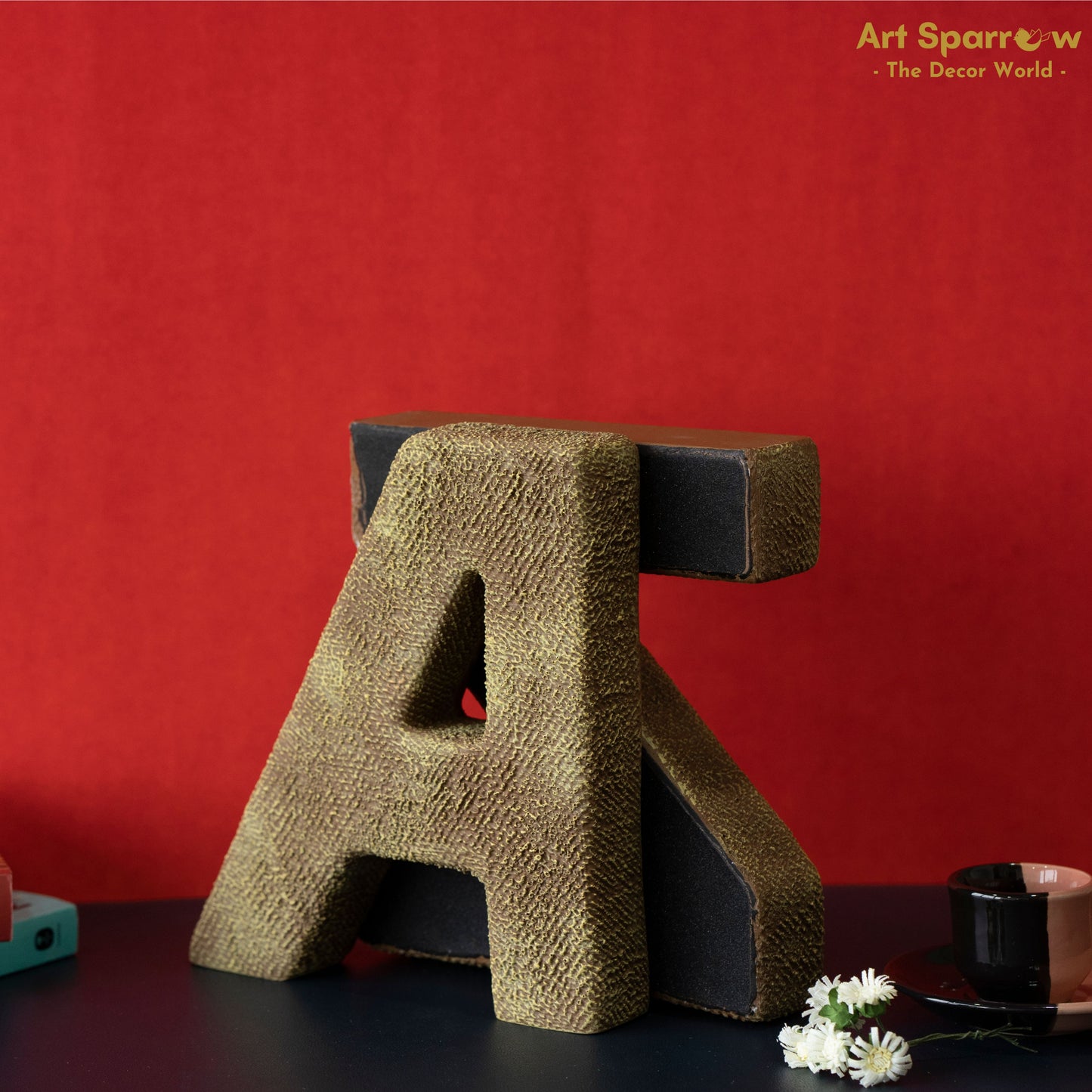 A Z Polyresin Bookends by Art Sparrow