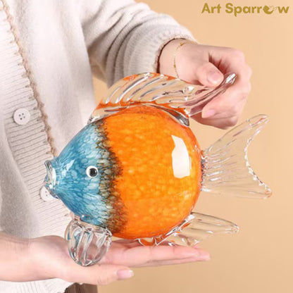 Hand Blown Murano Glass Fish Sclupture