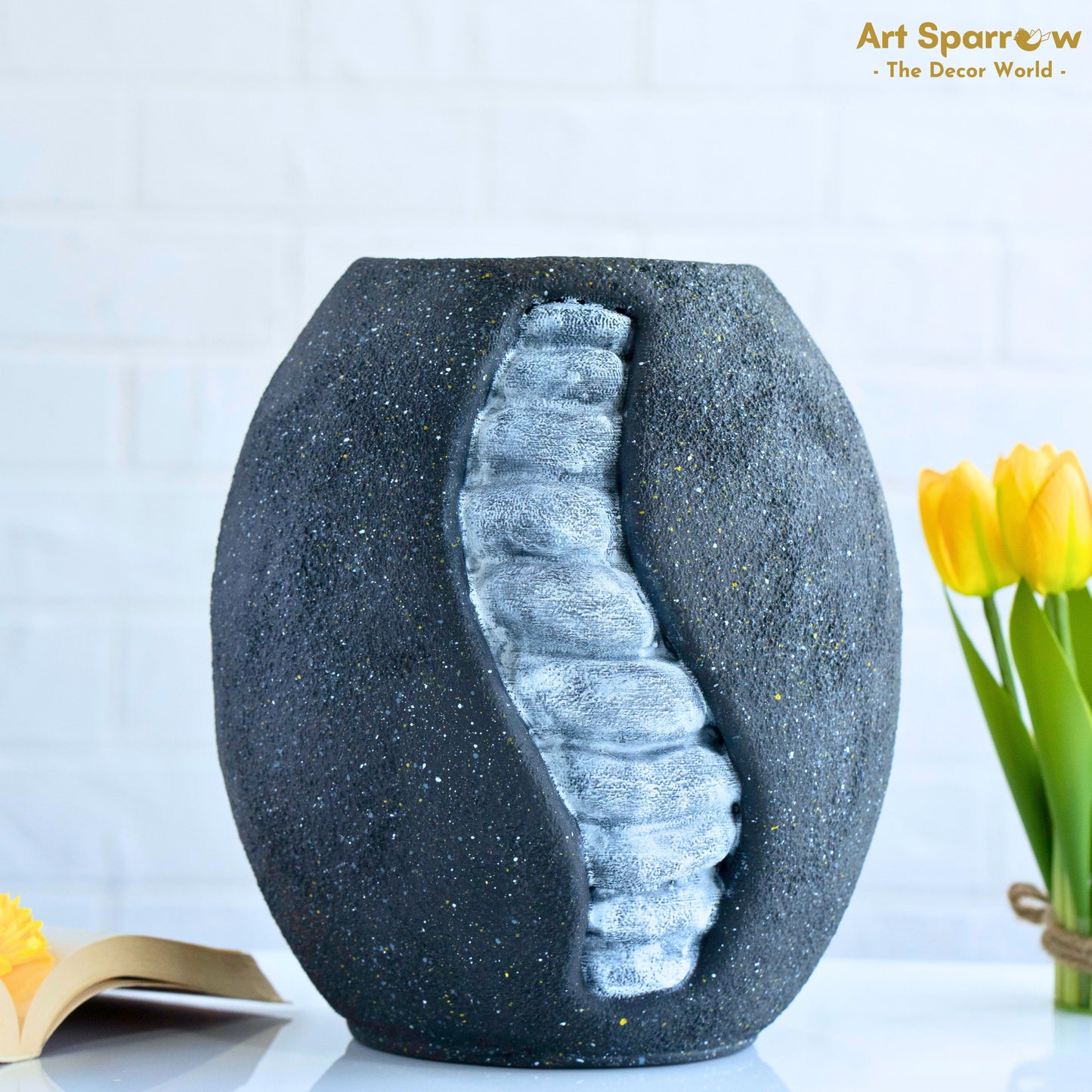 Flower Vase Stone Textured