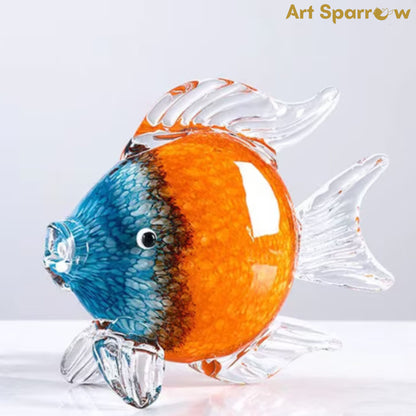 Hand Blown Murano Glass Fish Sclupture