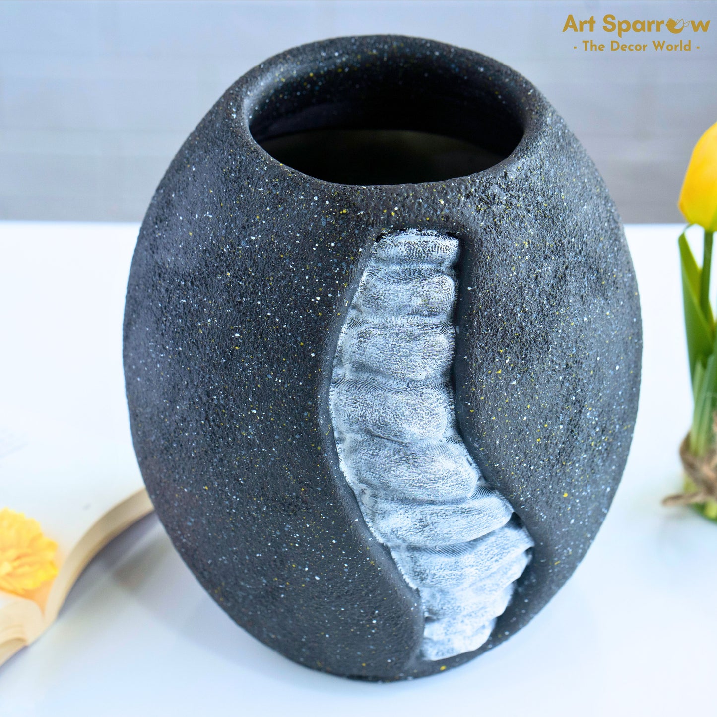 Flower Vase Stone Textured