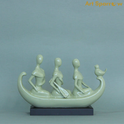 Sailor and Segal Polyresin Statue