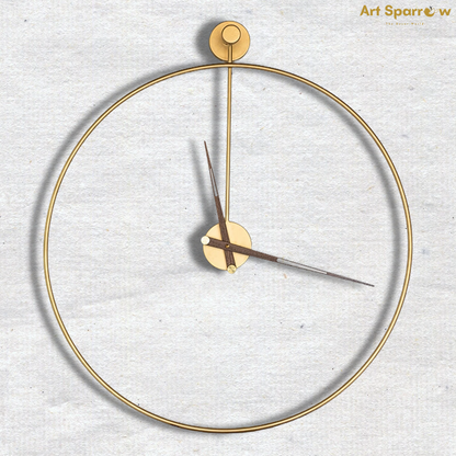 Golden Ring Decor Wall Clock Silent