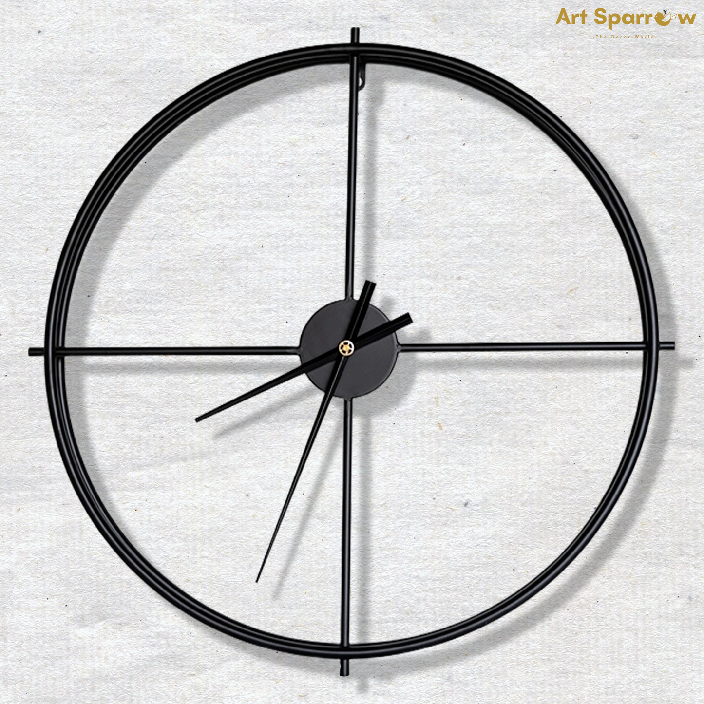 Minimal Black Metal Analog Wall Clock