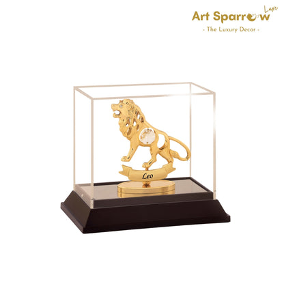 Golden Zodiac Sign Leo Decor Showpiece