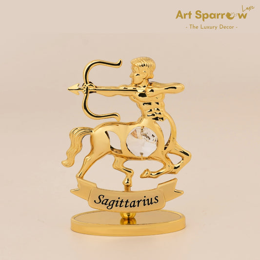 Golden Zodiac Sign Sagittarius Decor Showpiece