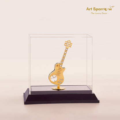 Gold Electric Guitar with Crystal