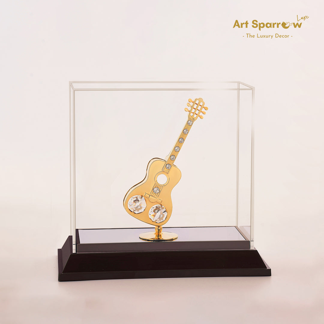 Golden Guitar with Crsytal