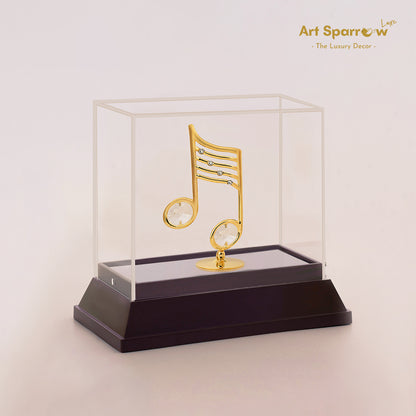 Golden Musical Note Decor Showpiece