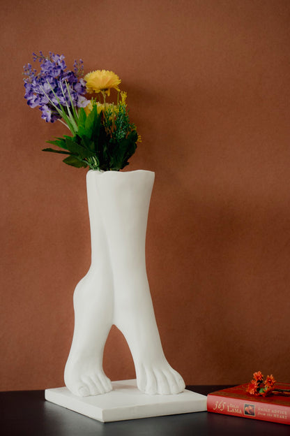 Flower Vase Leg Art Table Decor by Art Sparrow