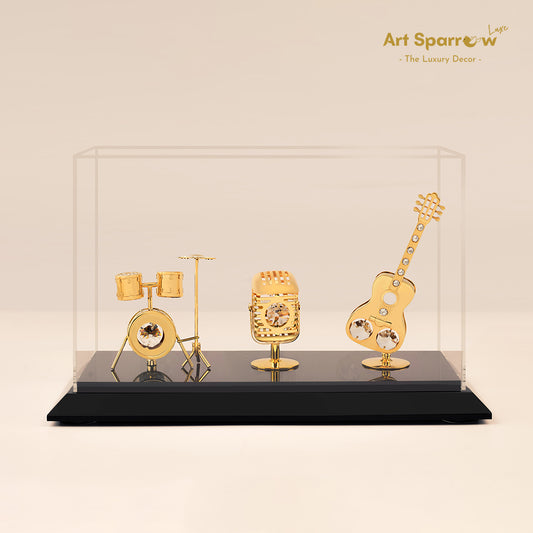 Musical Instruments Decor Showpiece (set of 3)