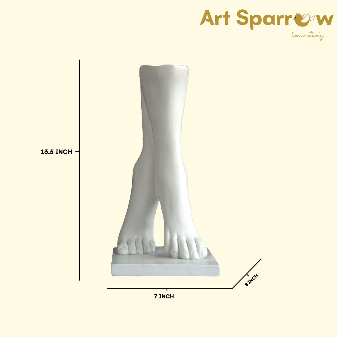 Flower Vase Leg Art Table Decor by Art Sparrow