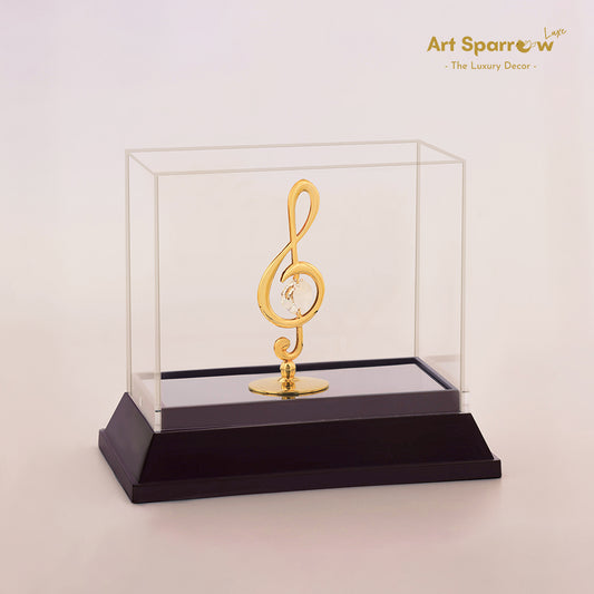 Golden Treble Clef Decor Showpiece